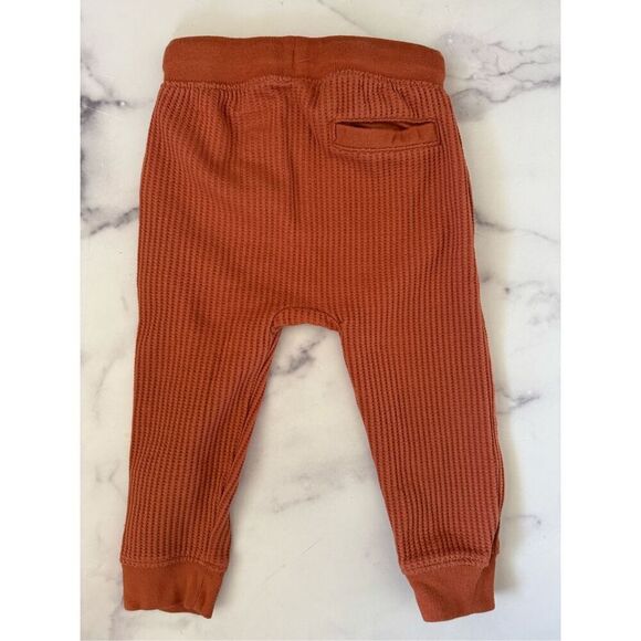 Easy Peasy boys 2T toddler orange pumpkin waffle knit  joggers pull on casual bo - Picture 5 of 5